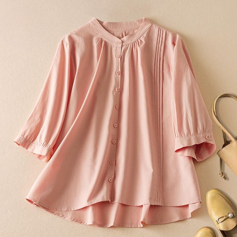 Chamomile Cotton-Linen Blouse