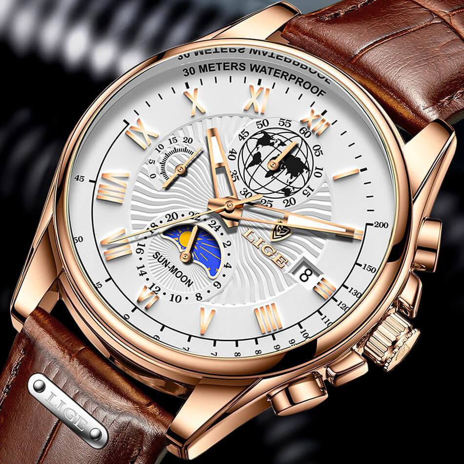 Lige Vintage Chronograph Watch