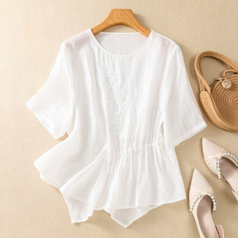 Elira Cotton-Linen Blouse