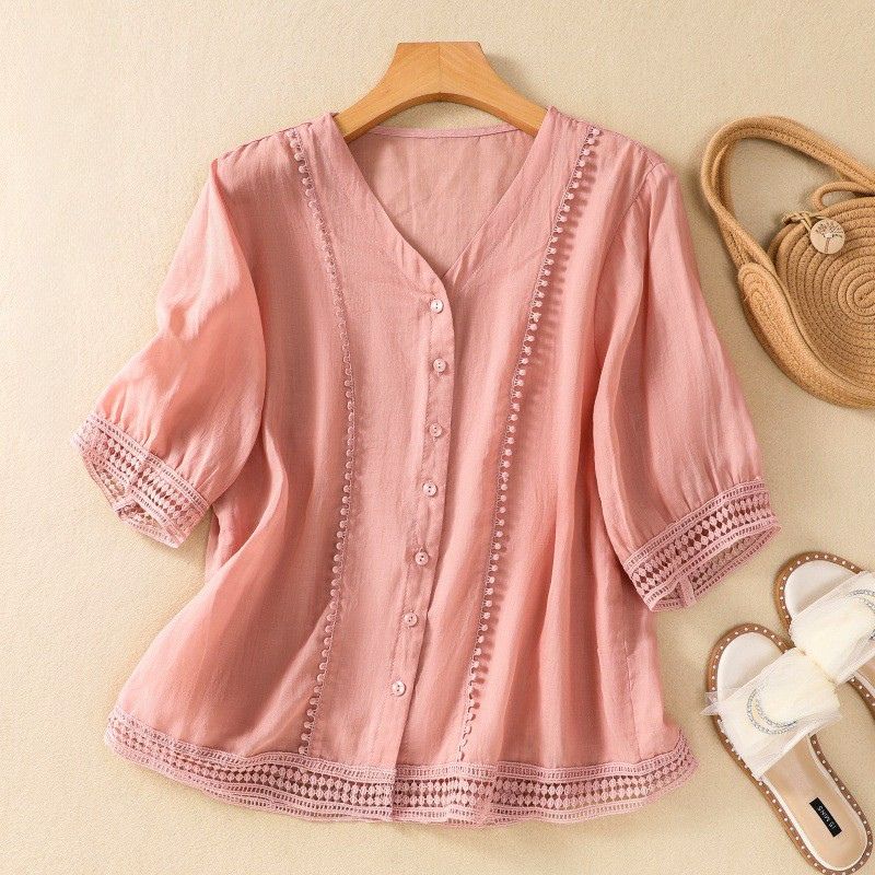 Lucia Cotton-Linen Blouse