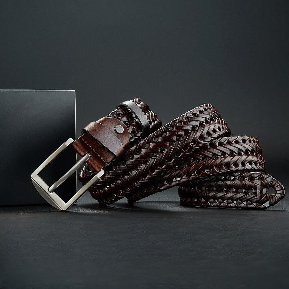 Braided Genuine Leather Belt