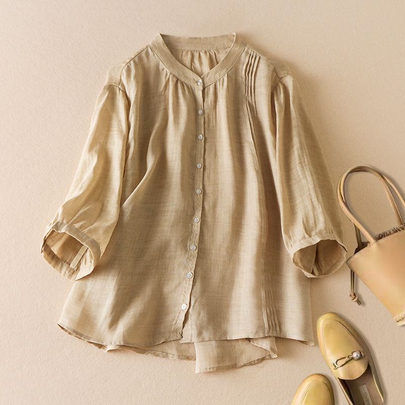 Chamomile Cotton-Linen Blouse