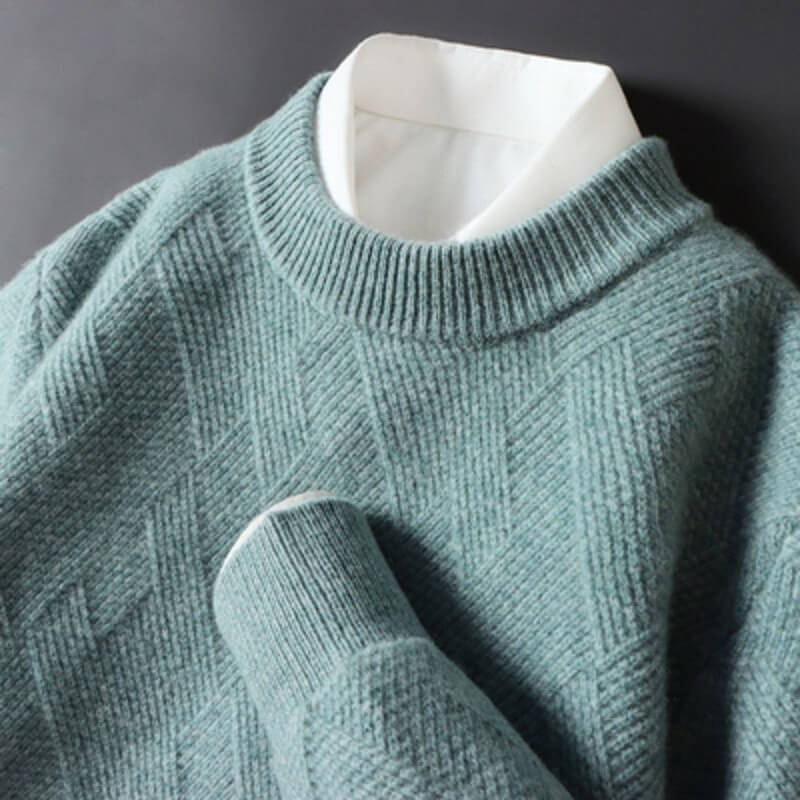 Giovanni Jacquard Cashmere Sweater