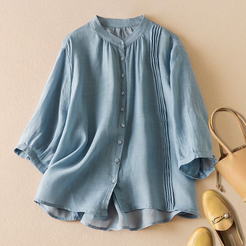 Chamomile Cotton-Linen Blouse