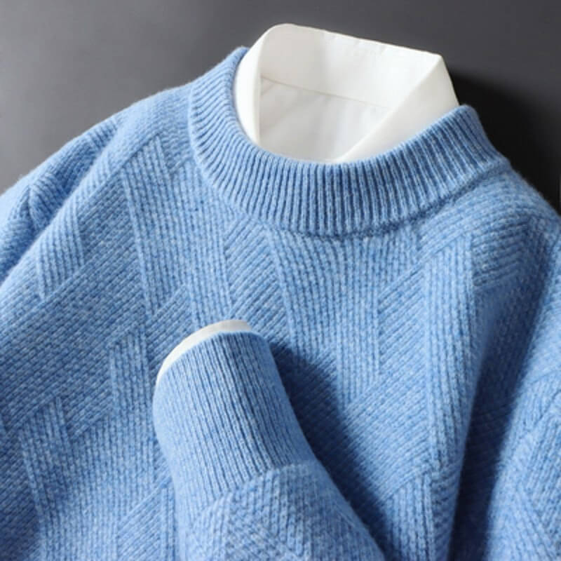 Giovanni Jacquard Cashmere Sweater