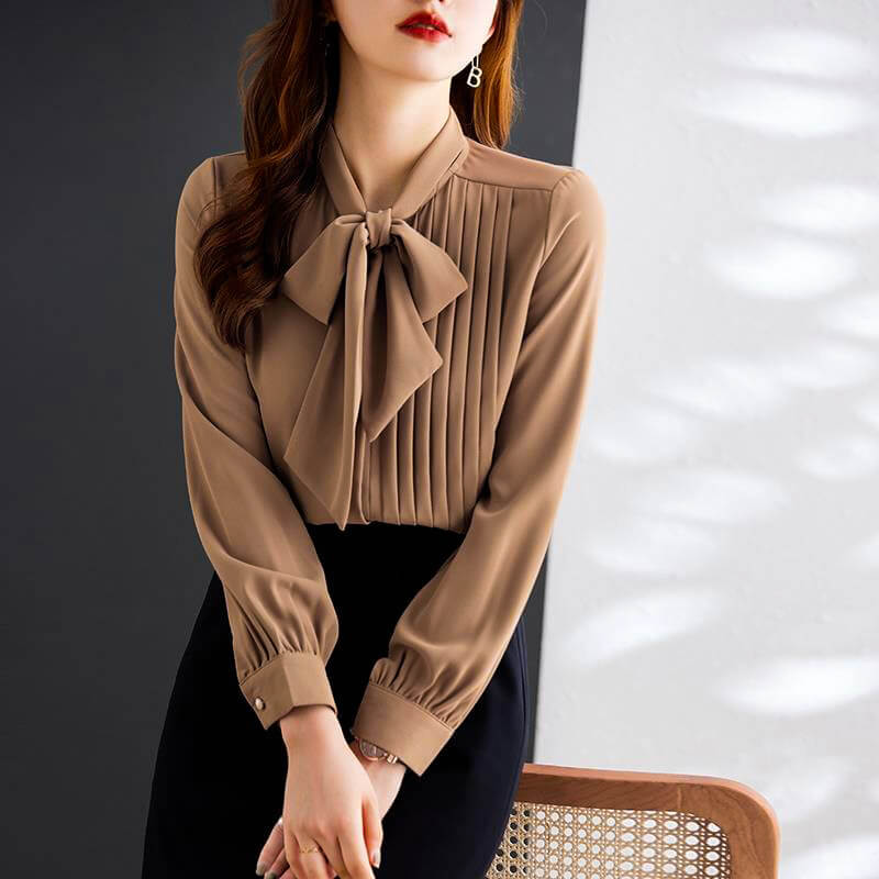 Silvia Bow Tie Blouse