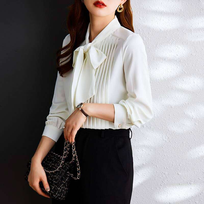 Silvia Bow Tie Blouse