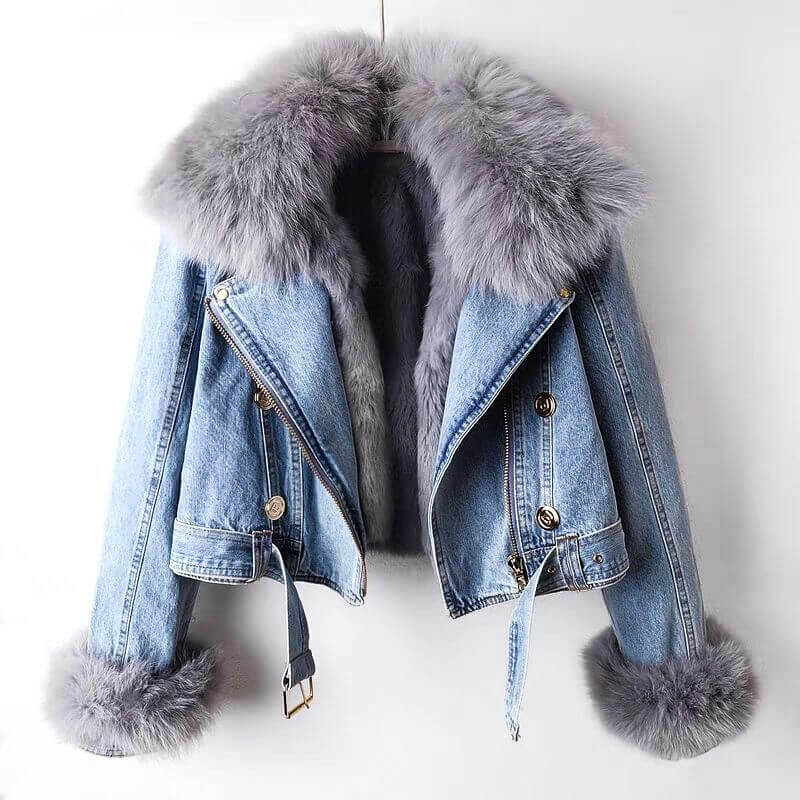 Isadora Denim Fur Jacket