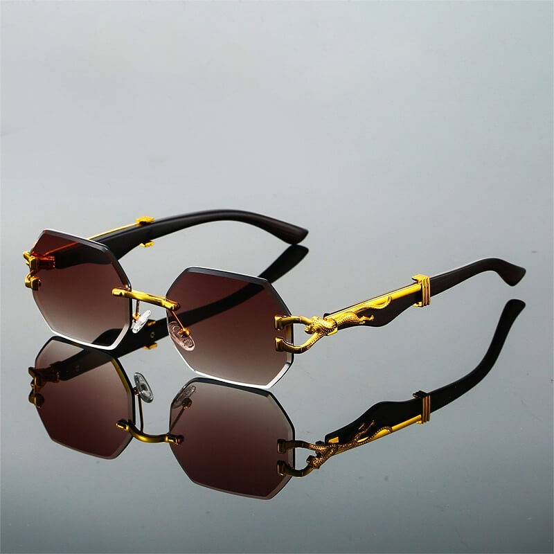 Leopard Frameless Retro Shades