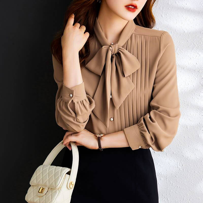 Silvia Bow Tie Blouse
