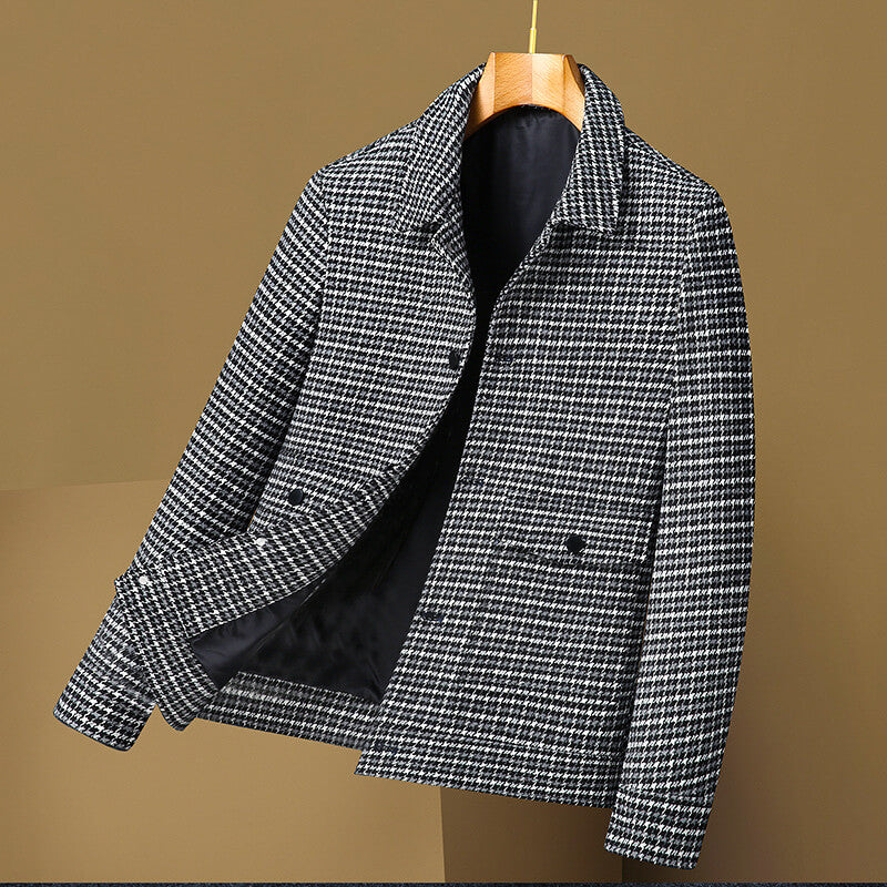 Malcolm Houndstooth Wool Jacket