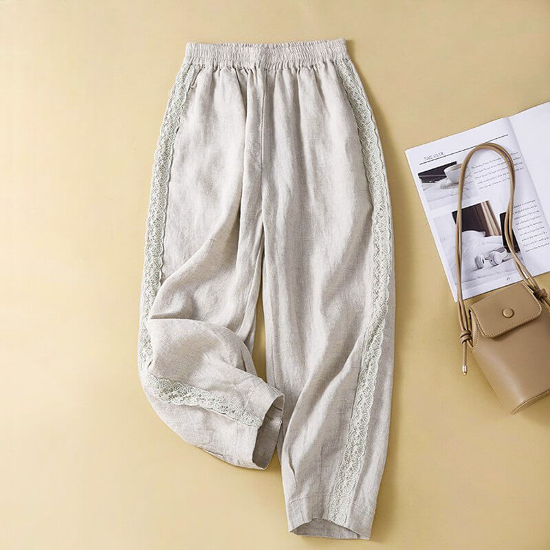 Laura Cotton-Linen Pants