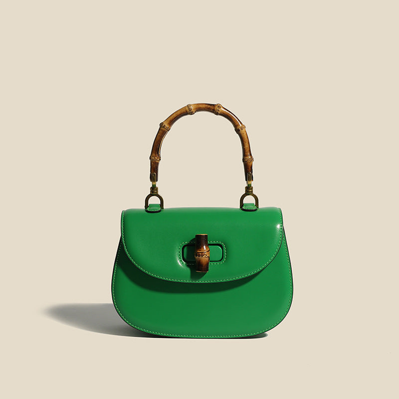 Valentina Leather Bamboo Handbag