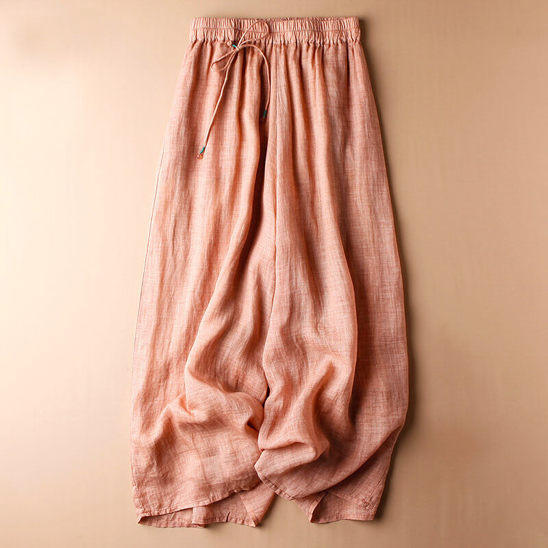 Elena Cotton-Linen Pants