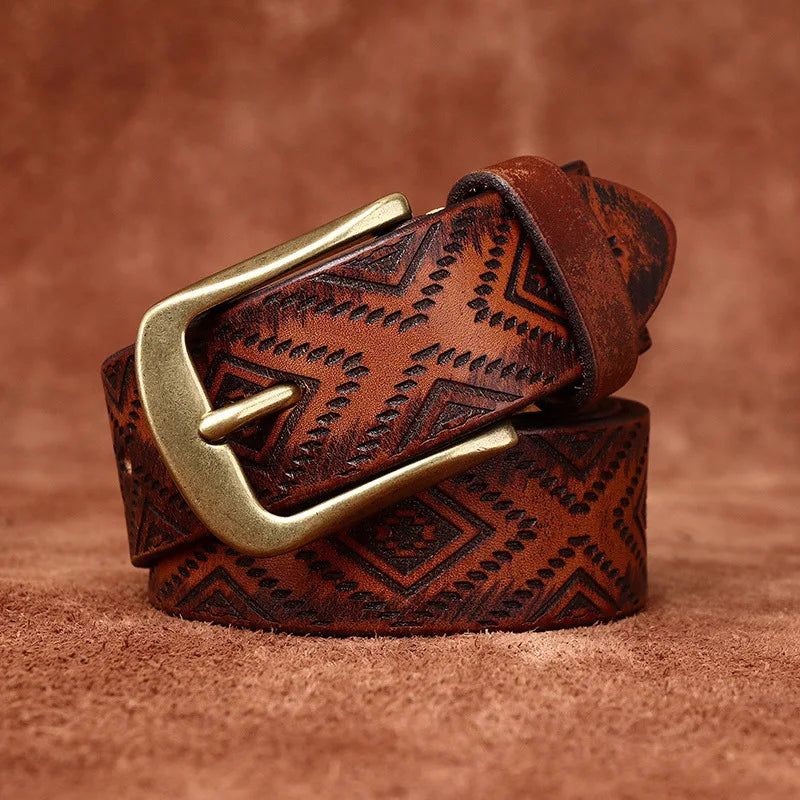 Tribal Leather Belt