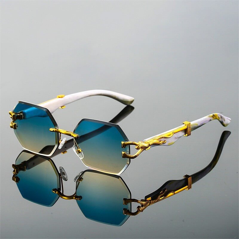 Leopard Frameless Retro Shades