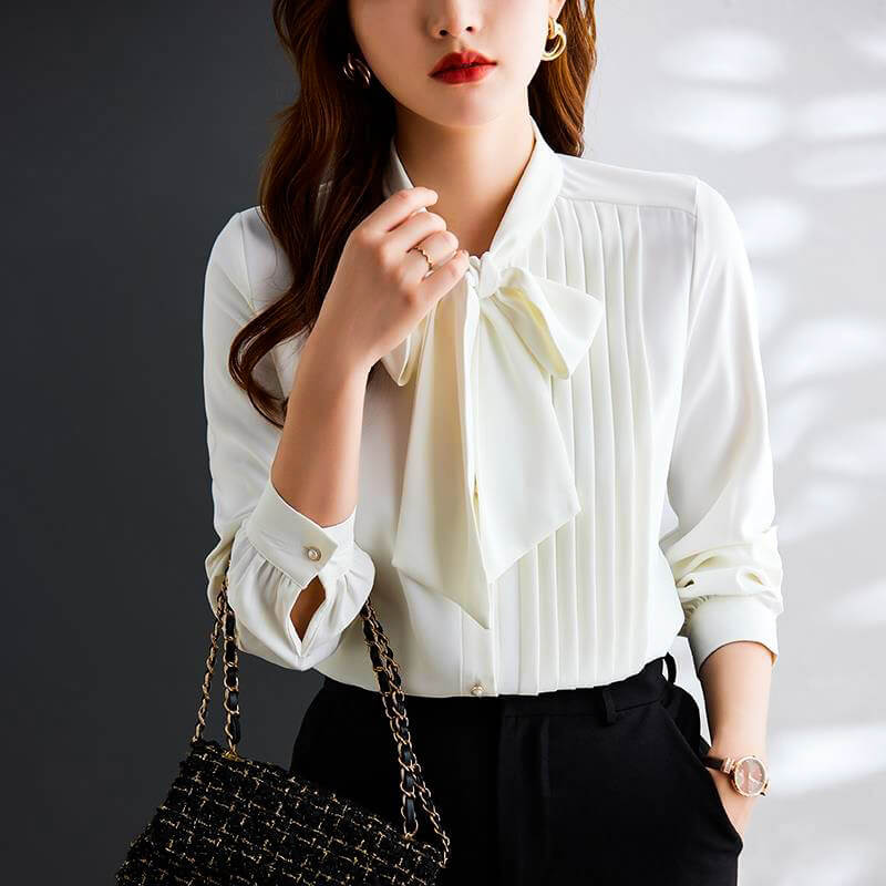 Silvia Bow Tie Blouse