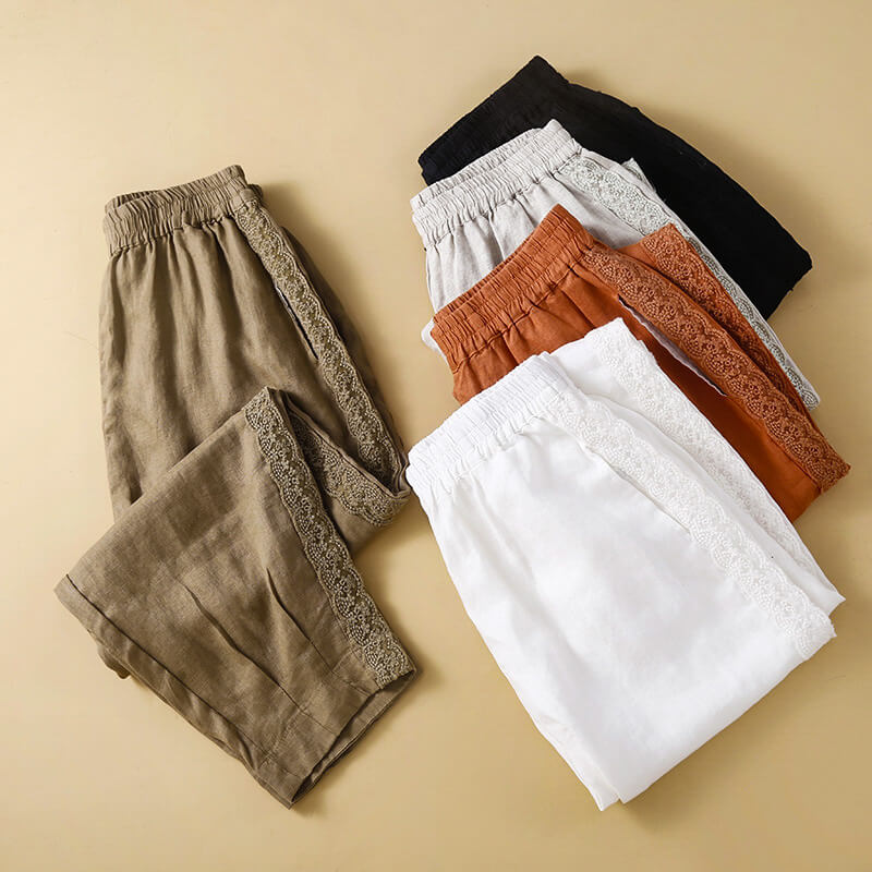 Laura Cotton-Linen Pants