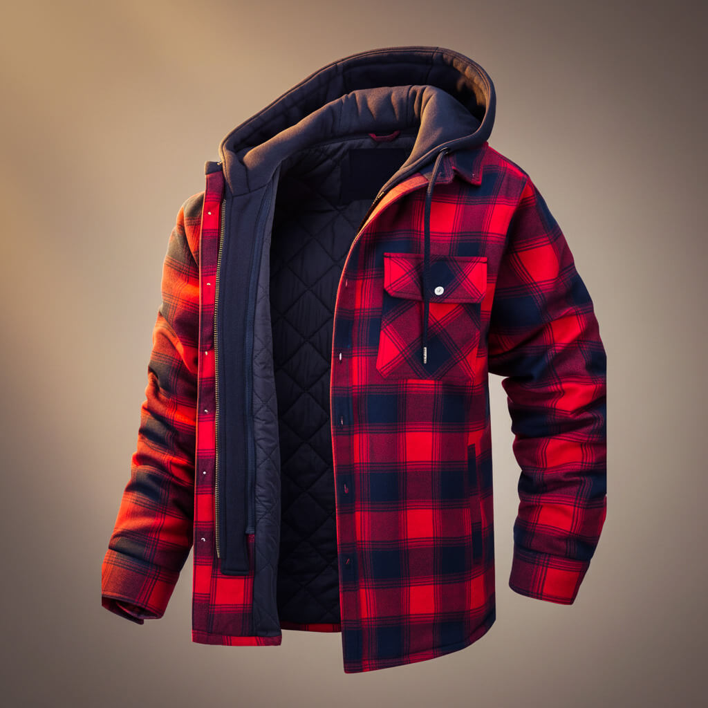 Sawyer Hooded Plaid Jacket