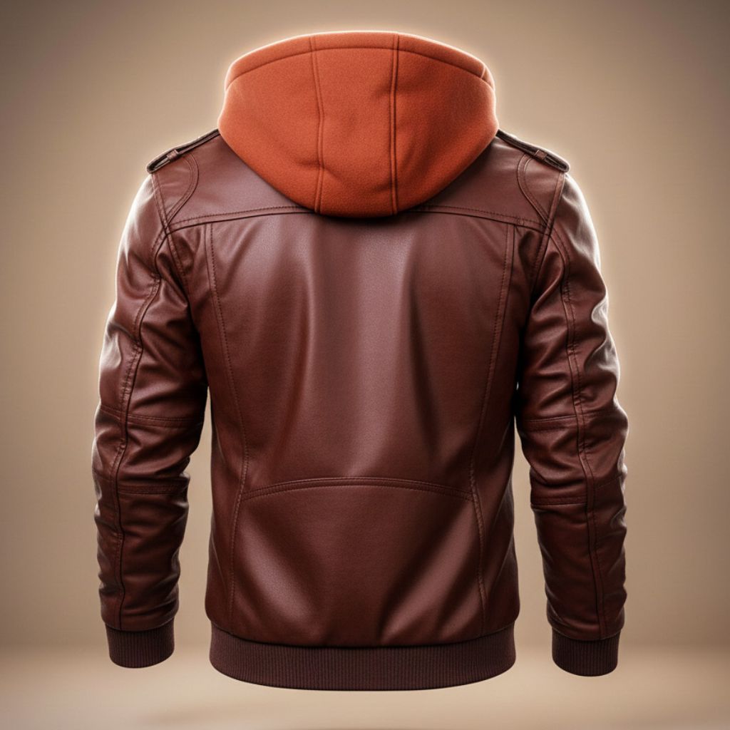 Robert Hooded Leather Jacket